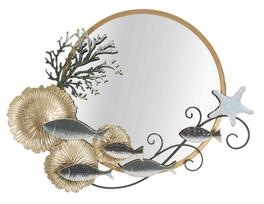 Sieninis veidrodis FISH, Įvairiaspalvė, 88,9 × 65,4 × 7,6 cm