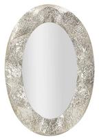 Sieninis veidrodis Mauro Ferretti Argelux, Ovalus, Sidabrinis, 87,5 × 128 × 6,5 cm