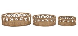 Padėklų rinkinys, 3 vnt, Ø 50 × 16 cm, Ø 40 × 14 cm, Ø 30 × 12 cm