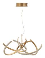 Pakabinamas LED šviestuvas CELTIC, Auksinė/balta, Ø 62 × 120 cm