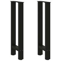 Konsolinio stalo kojos, juodos, 2 vnt., 38x(72-73) cm, plienas