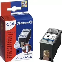 Pelikan Perdirbtas Kasečių Kasetė Canon PG-40 (Juoda, Didelės Išeigos)