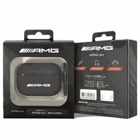 Leather Big Logo case for AirPods Pro Black