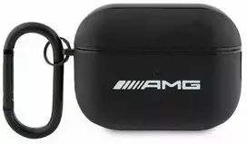 Leather White Logo Case for AirPods Pro 2 Black