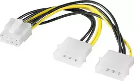 AKYGA ADAPTERIS PCI-E 8-PIN F / 2X MOLEX M AK-CA-29