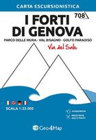 708 I forti di Genova. Parco delle mura-Val Bisagno-Golfo Paradiso (Via del Sale). Carta escursionistica 1:25.000