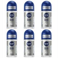 NIVEA MEN SILVER PROTECT vyriškas rutulinis antiperspirantas 72h 50 ml x 6 vnt.