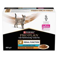 Purina Pro Plan Veterinary Diets NF Renal Function Advanced Care šlapias pašaras katėms, sergančioms lėtiniu inkstų nepakankamumu, su vištiena, 10x85 g.