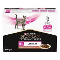 Purina Pro Plan Veterinary Diets UR St/Ox Urinary šlapias pašaras suaugusioms katėms, skirtas šlapimo takų sveikatai palaikyti, su lašiša, 10x85 g