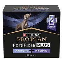 Purina Pro Plan FortiFlora Plus pašaro papildas suaugusiems šunims ir šuniukams su probiotikais ir prebiotikais, padedantis palaikyti sveiką žarnyno mikrobiomą, 30x2 g