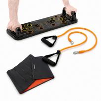 Pakuotė atsispaudimų lenta su pasipriešinimo juostomis, sportinis sauna diržas ir pratimų gidas InnovaGoods