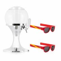Pakuotė alaus dozatorius šaldantis InnovaGoods ir 2 sulankstomi akiniai Sunfold Spain Red