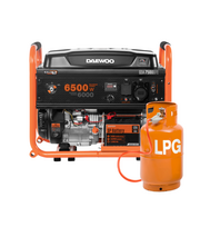 DAEWOO GDA 7500DFE 6,5 kW benzininis, dujinis generatorius, 230 V