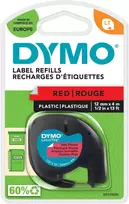 „Dymo LetraTAG“ lipni juosta, 12 mm x 4 m, juoda su raudonu pagrindu