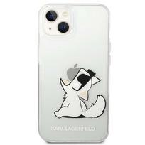 KARL LAGERFELD Choupette Fun Hard apsauginis dėklas Originalus KLHCP14MCFNRC iPhone 14 Plus modeliui skaidrus dizainas 1