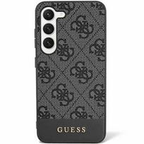 Originalus apsauginis dėklas GUESS GUHCS24SG4GLGR Samsung modeliui S24 (4G Bottom Stripe / juodas)