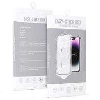Grūdintas apsauginis stiklas Full Glue Easy-Stick dėžutė iPhone modeliams 16 PRO MAX juodas