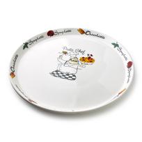 Lėkštė picai arba tortui AffekDesign Galla, 30 cm x 30 cm, balta sp.