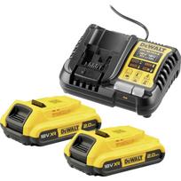 Dewalt akumuliatorius DCB1104D2-QW, 18V, 2Ah, Li-ion, 2 vnt, įkroviklis DCB1104, 4A, 30min, XR