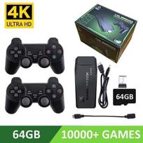 4K Ultra vaizdo žaidimų konsolė, skirta PS1 / SEGA / SNES / MAME Retro TV žaidimų konsolė 64GB 10000 žaidimų vaizdo žaidimų kortelė M8 / X2