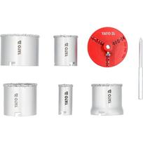 Yato kiaurymių pjūklų rinkinys YT-43920, 33mm, 53mm, 67mm, 73mm, 83mm, 65mm, 9.5mm, 139mm, YG8 + A3, keramika, silikatas, plyta