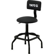 Yato reguliuojama kėdė YT-08785, 640-820 mm, 360°, 135 kg, juoda, atlošas, teleskopinis, 4 kojos