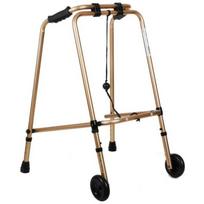 Reha Fund RF-100/BR vaikščiojimo rėmas, aliuminis, 4 kojos, 2 ratai, 510mm, 640mm, 78,7-86,3cm, 127kg, juoda/bronza