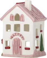 Bloomingville Arbatinių žvakučių žvakidė Shirly namelis 16 cm, daugiaspalvė