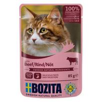 BOZITA Mėsos gabaliukai želė su jautiena – šlapias pašaras katei – 85g