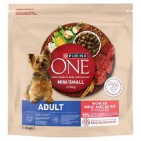 PURINA One Sensitive Mini/Small Rich in beef with rice - sausas maistas šunims - 1,5kg
