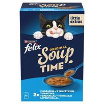 PURINA Felix Original Soup Time Box Fish - šlapias kačių maistas - 6x48g
