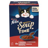 PURINA Felix Original Soup Time Box Beef, lamb, chcken - šlapias kačių maistas - 6x48g