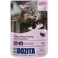 BOZITA Mėsos gabaliukai padaže su kalakutiena – šlapias pašaras katei – 85g