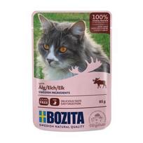 BOZITA Mėsos gabaliukai želė su briediena – šlapias pašaras katei – 85g