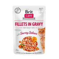 BRIT Care Fillets in Gravy lašišos filė padaže – šlapias pašaras katei – 85g