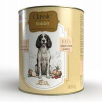 SYTA MICHA Classic Mono Triušis su griežčiu - drėgnas pašaras šunims - 800g