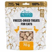 PETITTO Freeze-dried duck treats - skanėstas katėms - 70g
