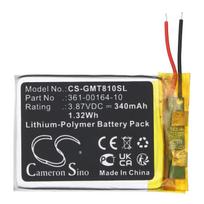 340mAh Replaces battery for Garmin Instinct Solar, STD-810G, 361-00136-10, 361-00164-00, 361-00164-10