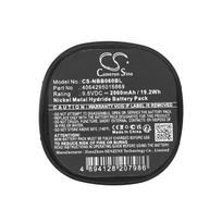 Replacement Battery for  NBB AKK0600, Planar-C, NiMH 2000mAh