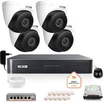 Zestaw monitoringu IP BCS Basic 4x Kamera BCS-B-EIP45VSR3(2.0) Rejestrator z dyskiem