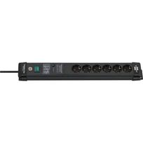 Brennenstuhl Premium-Line Steckdosenleiste 6-fach (Black, 3 Meter, 60.000A Überspannungsschutz)
