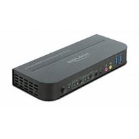 DeLOCK HDMI KVM Switch 4K 60 Hz mit USB 3.0 und Audio (Black)