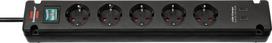 Brennenstuhl Bremounta 5 lizdų elektros juosta + 2x USB-C Black 3m