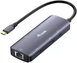 Equip 133501 knyginių kompiuterių dokas / jungčių replikatorius Vielinis USB 3.2 Gen 1 (3.1 Gen 1) Type-C Pilka