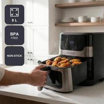 Black+Decker BXAF8001E 1700 W 8 L oil-free deep fryer, black | ES9730110B | 8432406730113