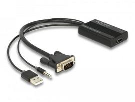 Adapter AV Delock HDMI-VGA ze złączem audio 25 cm (64172) | 64172 | 4043619641727