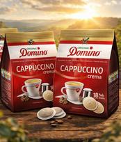 Kavos Pagalvėlės Domino CAPPUCCINO Crema 18 Vnt.
