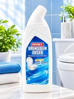„REINEX WC Urinstein Löser“ – priemonė šlapimo akmenų ir kalkių nuosėdoms šalinti.