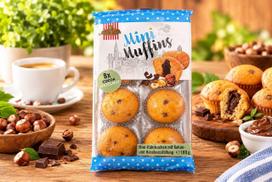 🧁 Mini keksiukai su kakava ir lazdyno riešutais – 8 vnt.