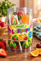 Woogie Lollys asorti ledinukai ant pagaliuko, 15 vnt., 150 g